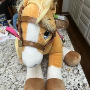 Build a Bear Plush  Horse Toy with Brown and White Accents